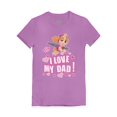 thumbnail image 1 of Tstars Girls Gifts for Dad Father's Day Shirts Paw Patrol Skye I Love my Dad Cool Best Gift for Dad Toddler Kids Girls Gifts for Dad Father's Day Shirts Fitted T-Shirt, 1 of 6
