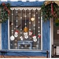 thumbnail image 3 of Adhesivo de pared con cuentas de muñeco de nieve navideño, adhesivo para ventana de cristal, 60x90cm oso de fresa Electrónica, 3 of 5
