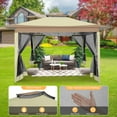 thumbnail image 5 of SANOPY 12x12FT Outdoor Pop up Gazebo with Mosquito Netting, Shade and Rain Instant Patio Canopy with 4 Sandbags for Garden Backyard, Light Brown, 5 of 14