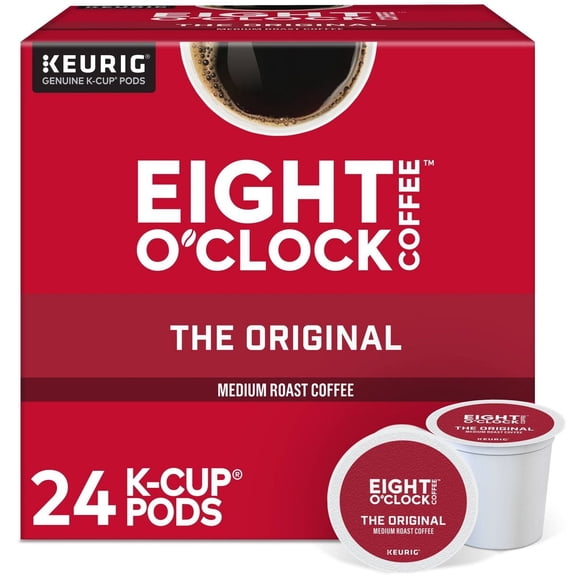 2x-Eight O'Clock Original Medium Roast Coffee Pods - 24ct