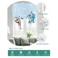 thumbnail image 2 of Blue Snowman Christmas Tie Up Curtains for Windows 45 Inch Length Balloon Curtains Kitchen Adjustable Balloon Window Shade Xmas Snowflake Birds Berry Winter Tie Up Bathroom Curtain Window 52"x45", 2 of 6