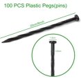 thumbnail image 2 of GHSDFBB Plastic Edging Stakes,100 Pcs 8-Inch Landscape Edging Anchoring Spikes, Spiral Nylon Landscape Anchoring Spikes for Paver Edging, Weed Barriers, Turf, Tent, Anchoring Spikes, 2 of 5