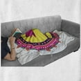 thumbnail image 6 of Lotus Flower Soft Flannel Fleece Throw Blanket, Circular Mandala Inspired Motif a Pinkish Blossom Boho, Cozy Plush for Indoor and Outdoor Use, 70" x 90", Multicolor, by Ambesonne, 6 of 6