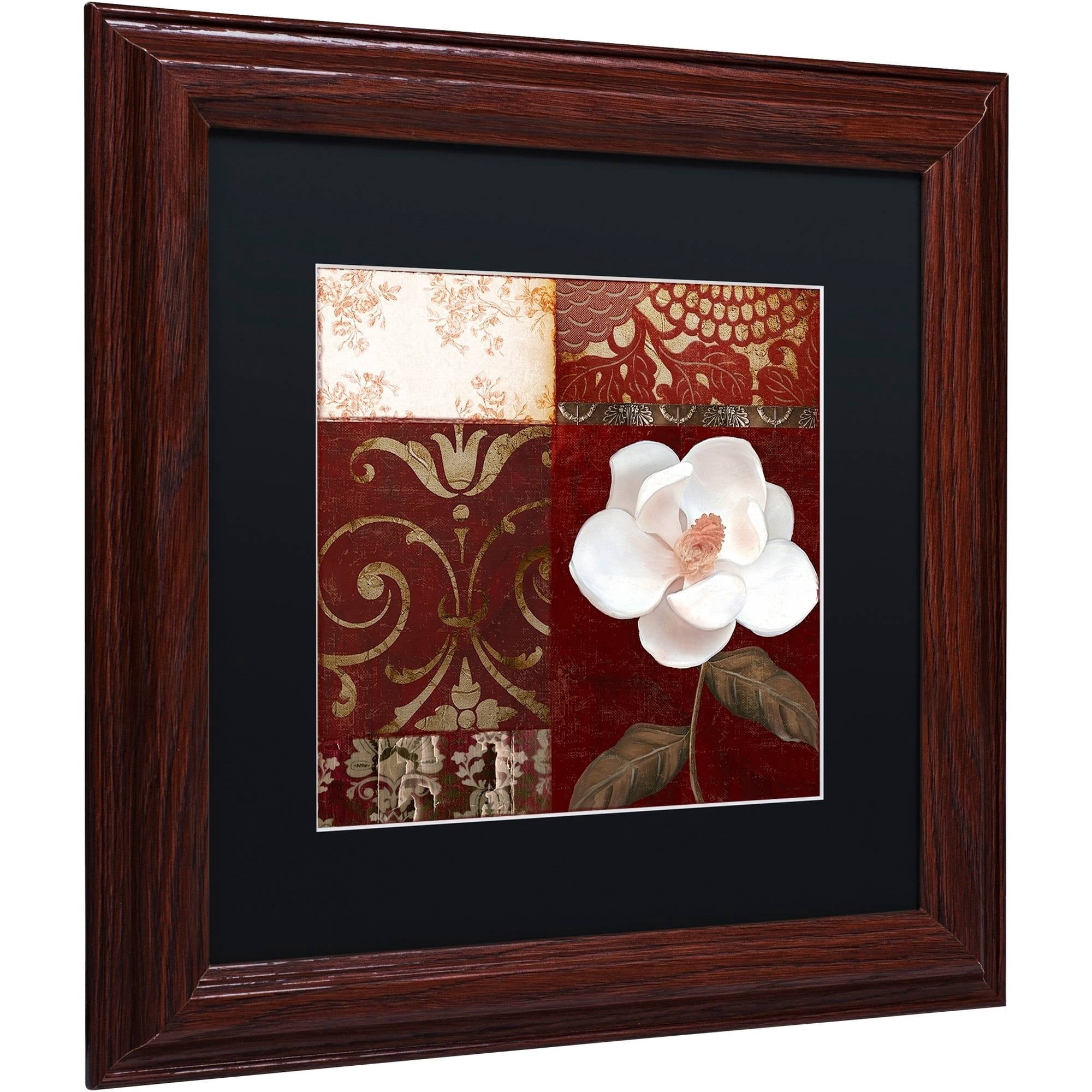 Trademark Fine Art "Flores Blancas IV" Canvas Art by Color Bakery Black Matte, Wood Frame