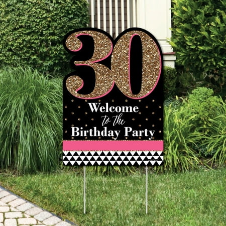 chic 30th birthday pink