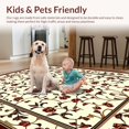 thumbnail image 5 of Vintage Floral Bow and Leaf Pattern Soft Area Rug, Non Slip, Stain Resistant, Washable Area Rugs for Living Room, Bedroom 4x6ft, 5 of 6