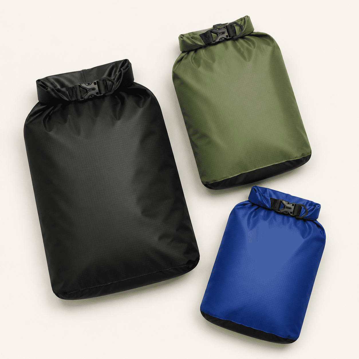 Dry Bag Waterproof Lightweight Dry Sack 6L 10L 20L Outdoor Stuff Sack Durable Wet Dry Storage Bag for Hiking Backpacking Camping Kayaking Swimming Boating (Green, Black, Blue)