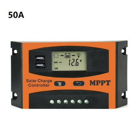 

FAIOIN 50A/60A MPPT Solar Charge Controller Renewable Energy Controller Solar Panel Intelligent Regulator with Dual USB Port