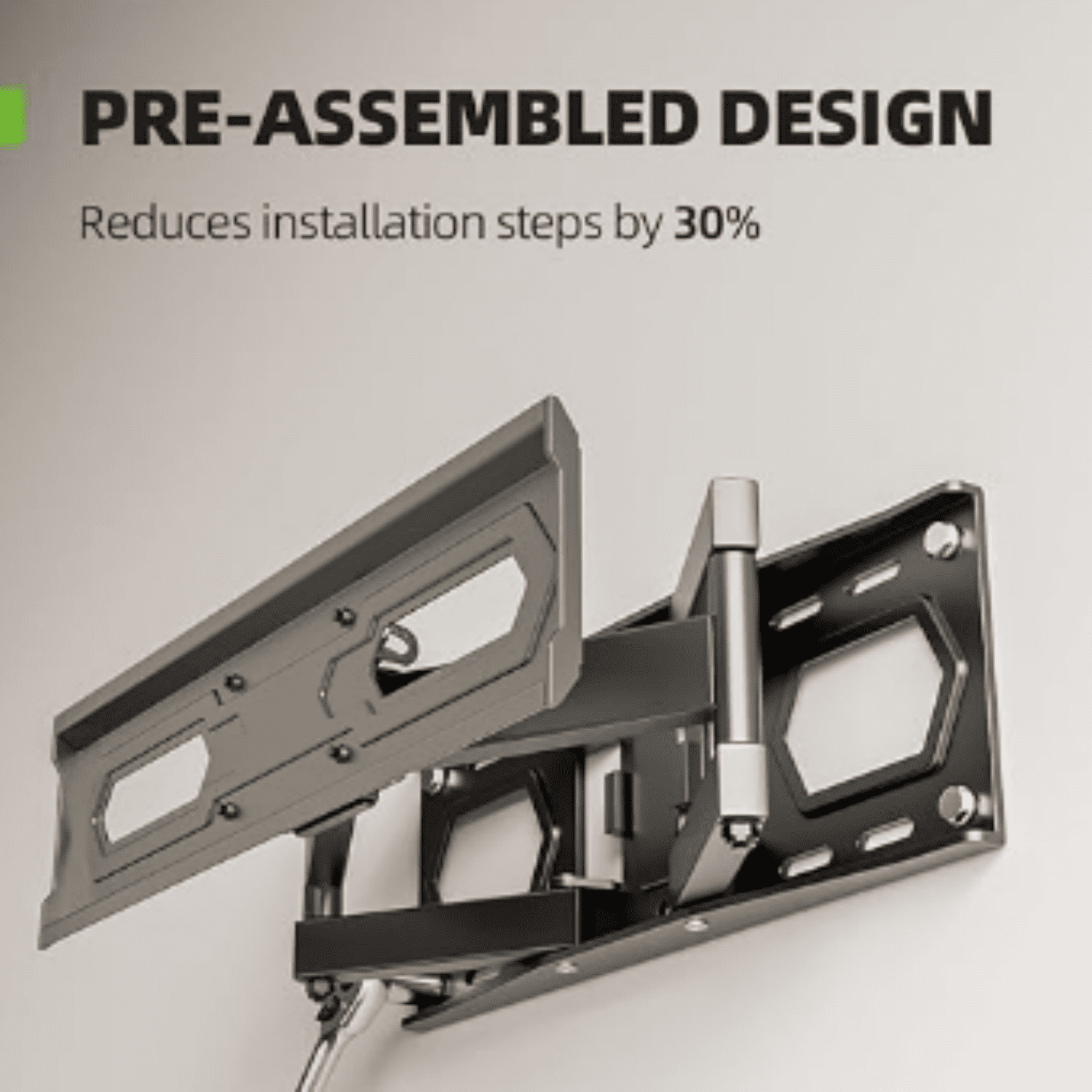 TV Wall Mount for 32-65 inch Flat Screen/LED/4K up to 110lbs, Full Motion TV Mount Bracket with Swivel & Tilt Articulating Dual Arms, Max VESA 400x400mm, Fits 12/16" Wood Studs