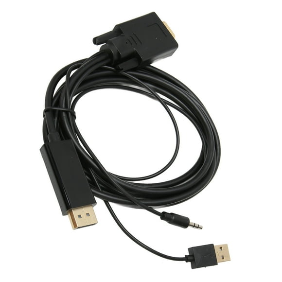 Câble Connecteur VG Ato DP, Adaptateur Vidéo VGA vers DP Câble Convertisseur VG Ato DP Sortie Haute Intensité