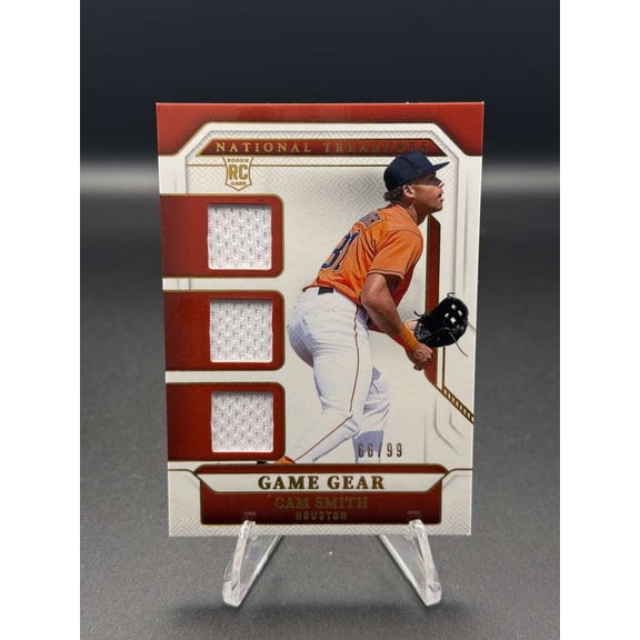 Collectible 2025 Panini National Treasures Cam Smith GGT-CS 66/99 RC Memorabilia Houston Astros Baseball Card Houston Astros MLB Baseball Trading Card