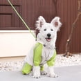 thumbnail image 4 of Small Dog Raincoat, Waterproof Dog Rain Jacket with Hood, Lightweight Dog Rain Coat with Leash Hole, Reflective Strap for Puppy Small Dogs Green M, 4 of 5