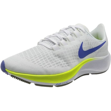 Nike Men's Air Zoom Pegasus 37 Running Shoe, White/Blue/Black, 12 D(M) US