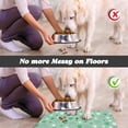 thumbnail image 5 of Dog Food Mat, Absorbent Water Bowl Mats Cat Pet Feeding Placemats Green 12 * 20 inch, 5 of 6