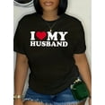 thumbnail image 1 of Letter Print T-Shirt, Casual Short Sleeve Top for Spring & Summer, Women's Clothing, 1 of 6