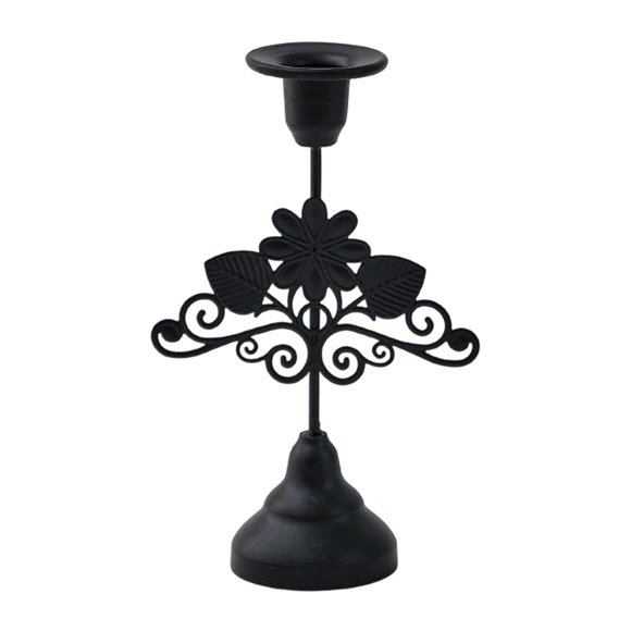 Candelabro de metal vintage, candelabro romántico para mesa de cena, decoración retro con textura envejecida para bodas, fiestas y aniversarios en el hogar.
