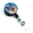 thumbnail image 1 of Blue Norwegian Elkhound Retractable Badge Reel, 1 of 1