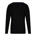 thumbnail image 5 of Antinious Womens Button Down Shirts Long Sleeve Solid Round Neck Pullover Workout Tops,Winter Sweatshirt for Women,Going Out Tops for Women,Black,XL, 5 of 5