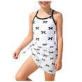 thumbnail image 5 of NIEWTR Girls Swimsuit Set Comfortable Soft Breathable And Stylish With Bow Print Swimwear Beach Bathing Suit for Summer Vacation 7-8 Years White, 5 of 7