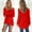 Red, variant on Women's Solid Pullover Sweaters O Neck Long Sleeve Knitted Tops Cotton Wool Loose Casual Tunic Sweaters