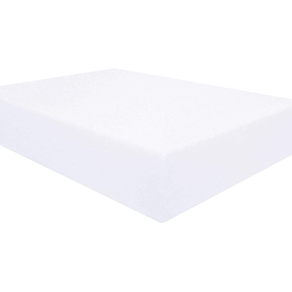 Amay 800TC Organic Cotton Twin Size Fitted Sheet ( 39X75 ) Fits Mattress Upto 18 inches, White Solid