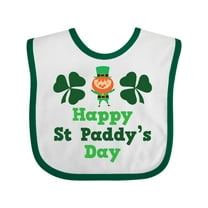 Inktastic Happy St Paddy's Day Boys or Girls Baby Bib