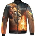 thumbnail image 2 of Lotusprinthandmade Personalized Name God Christian Jesus All-over Print Bomber Jacket S-5XL Multicolor, 2 of 5