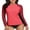Coral-stripe-black, variant on Charmo Women's Striped Rash Guard UPF 50+ Long Sleeve Swimsuit Top Swim Shirts