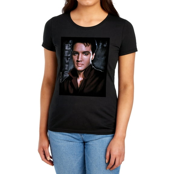 Elvis Presley Tough Women's T Shirt (Small) Black