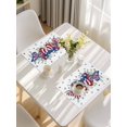thumbnail image 5 of Blue Red Butterfly 4th of July Placemats Set of 6, Stars Independence Day Leaves Placemats for Dining Table, Place Mats for Kitchen Tabletop, Waterproof Wipeable Dining Table Mats Set, 5 of 9
