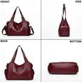 thumbnail image 5 of Sunyuer Vintage Chic Large Capacity PU Leather Shoulder Bag for Women - Stylish Slouchy Hobo Purse, 5 of 9