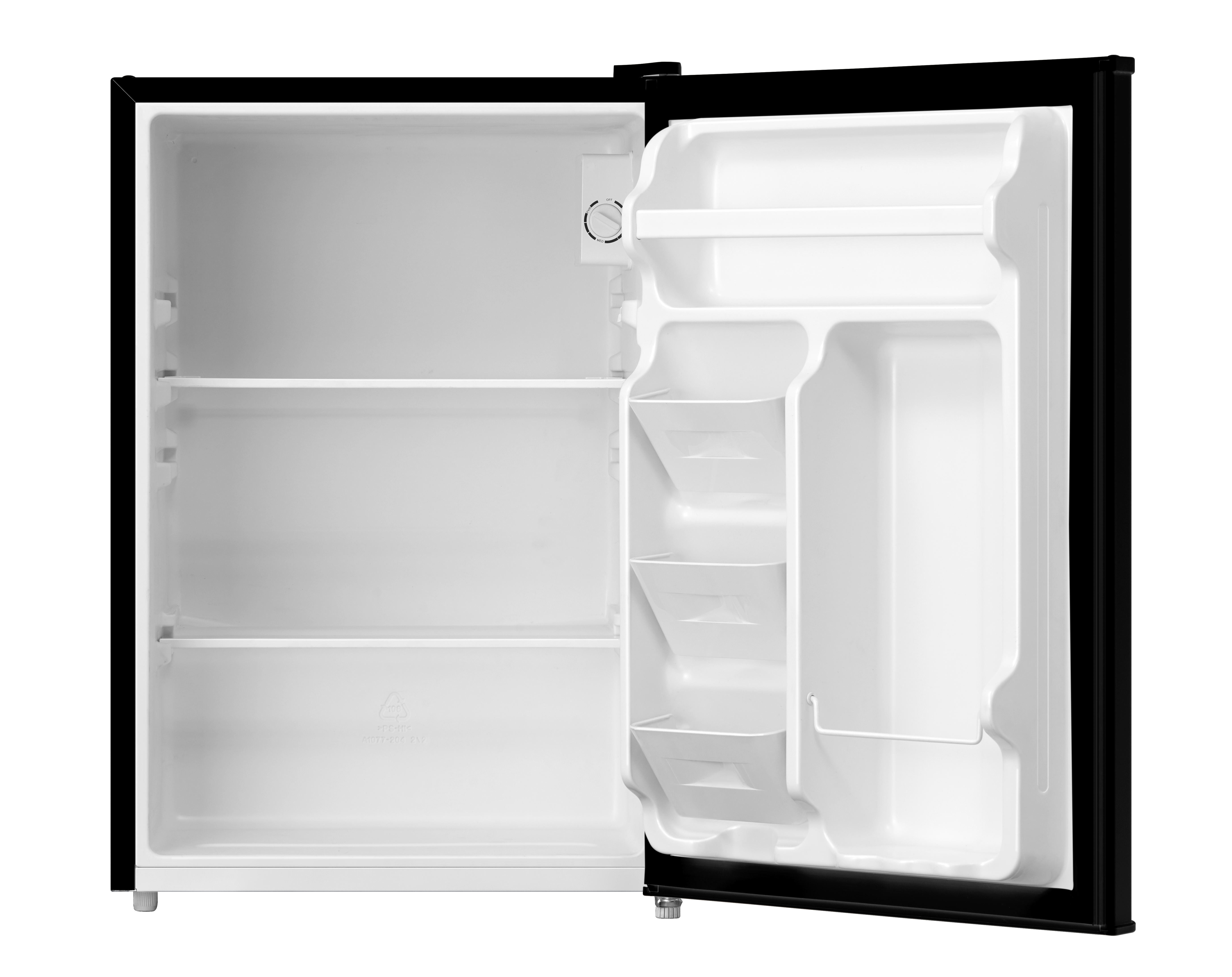 Mainstays 2.7 Cu Ft Single Door Refrigerator, Black, Compact Full-Size Fridge with Adjustable Shelves, Ideal for Apartment, Dorm & Office