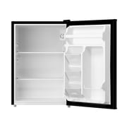 Mainstays 2.7 cu ft Single-Door Compact Refrigerator, Black, Adjustable Glass Shelves
