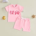 thumbnail image 2 of felwors Toddler Baby Sister Brother Matching Outfits Romper/Tshirt Shorts Summer Clothes Set 6 12 18 24M 2T 3T (18-24 Months,Red), 2 of 3