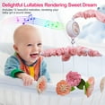 thumbnail image 4 of Moclever Baby Mobile for Crib, Nursery Mobiles Baby Musical Crib Bed Bell with 12 Melodies 5 Flower Rattles 3 Modes Volume Adjustment for Girl Newborn Gift, Pink, 4 of 12