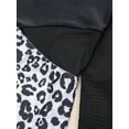 thumbnail image 6 of YEAHDOR Kids Girls Leopard Prints Long Sleeve Mesh Patchwork Dance Leotard,Sizes 4-14 Black 10, 6 of 7
