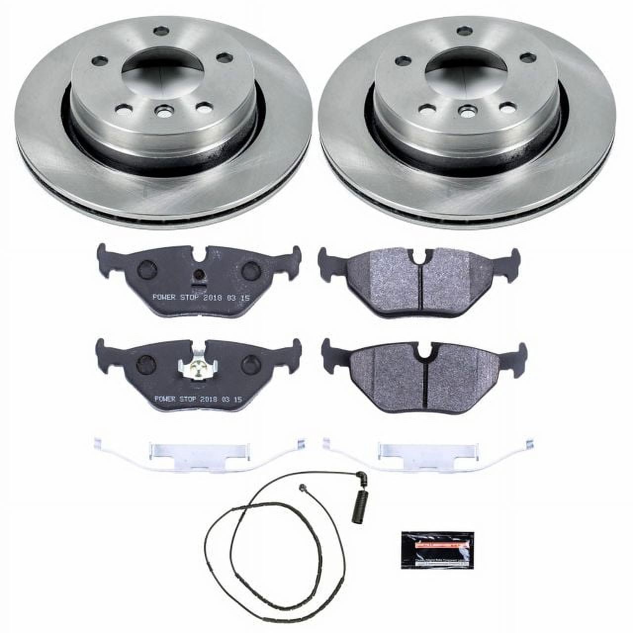 Power Stop Rear Track Day Brake Pad and Rotor Kit TDSK613