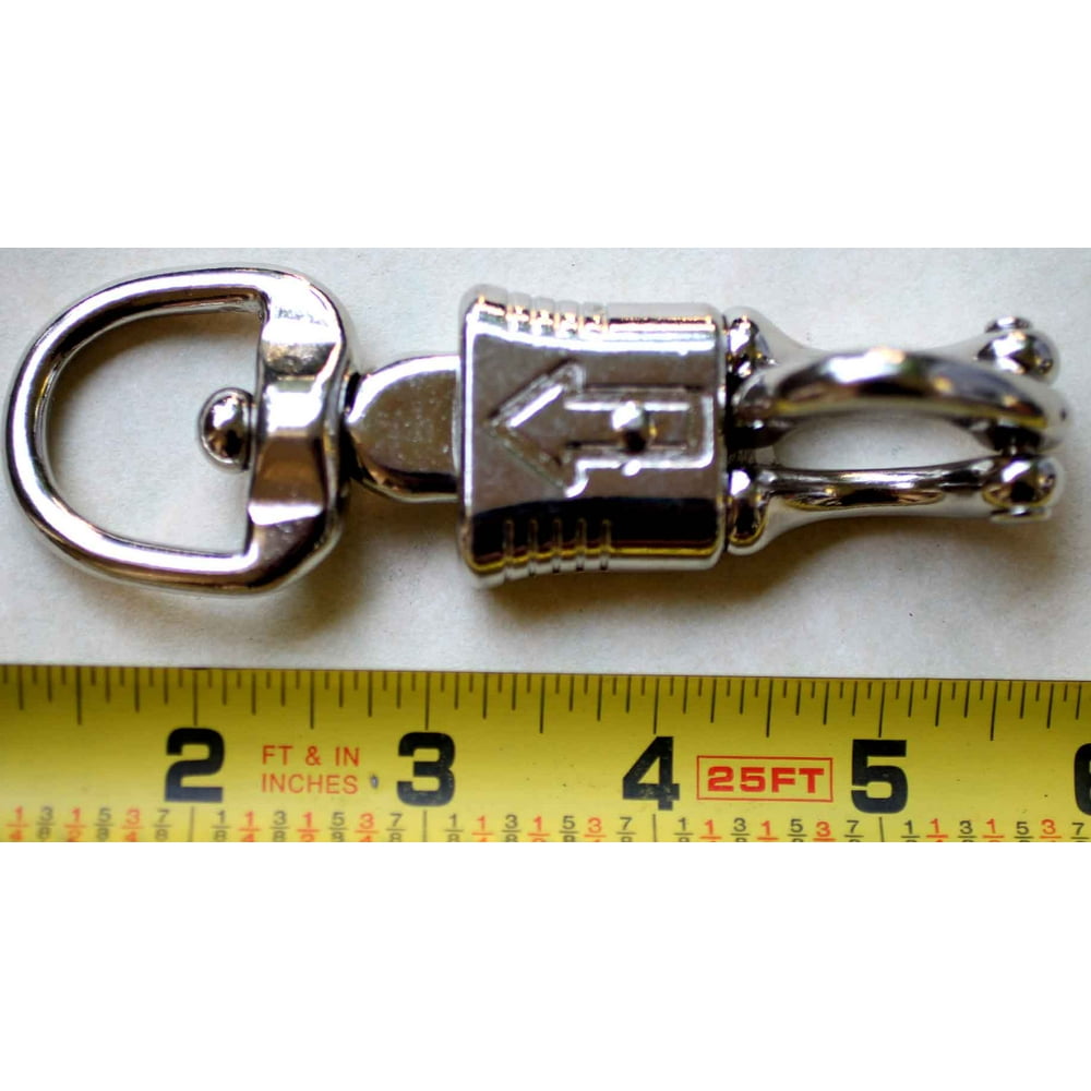 1"x5 Panic Snap Quick Release Heavy Nickel Plate Dogs Horse Lead Rope