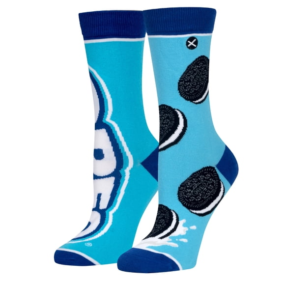 ODD SOX – Crew Oreo Cookies – Novelty Crew Socks – Size Medium – Men's 3.5–8.5 / Women's 5–10 – Gift