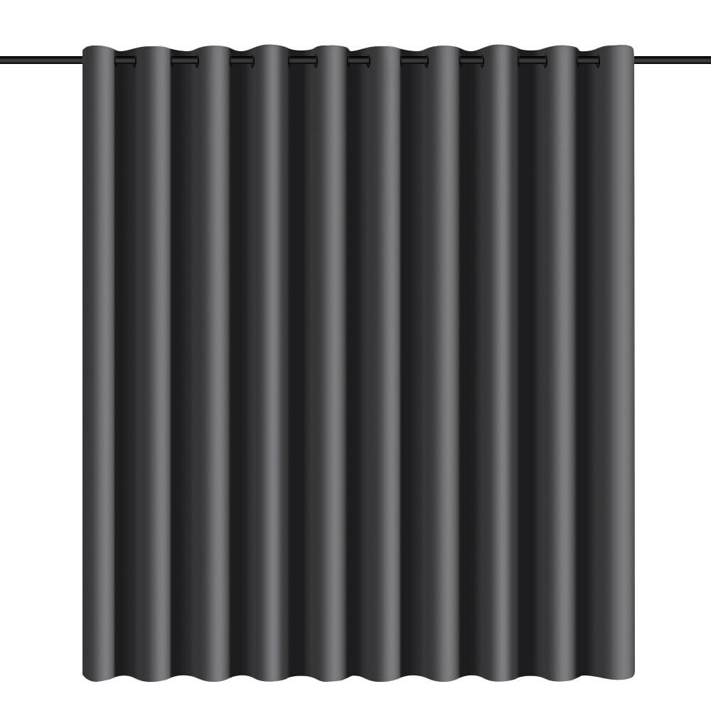 ANMINY Blackout Curtain Panels Solid Color Space Room Divider Screen Partition Fabric, 96"x120", Gray