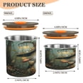 thumbnail image 3 of Wobogo Mushroom Hat Kitten Food Storage Jars 304 Food Grade Stainless Steel Canisters With Vacuum Airtight Lids for Coffee Snacks Nuts Cereal 500ML, 3 of 9