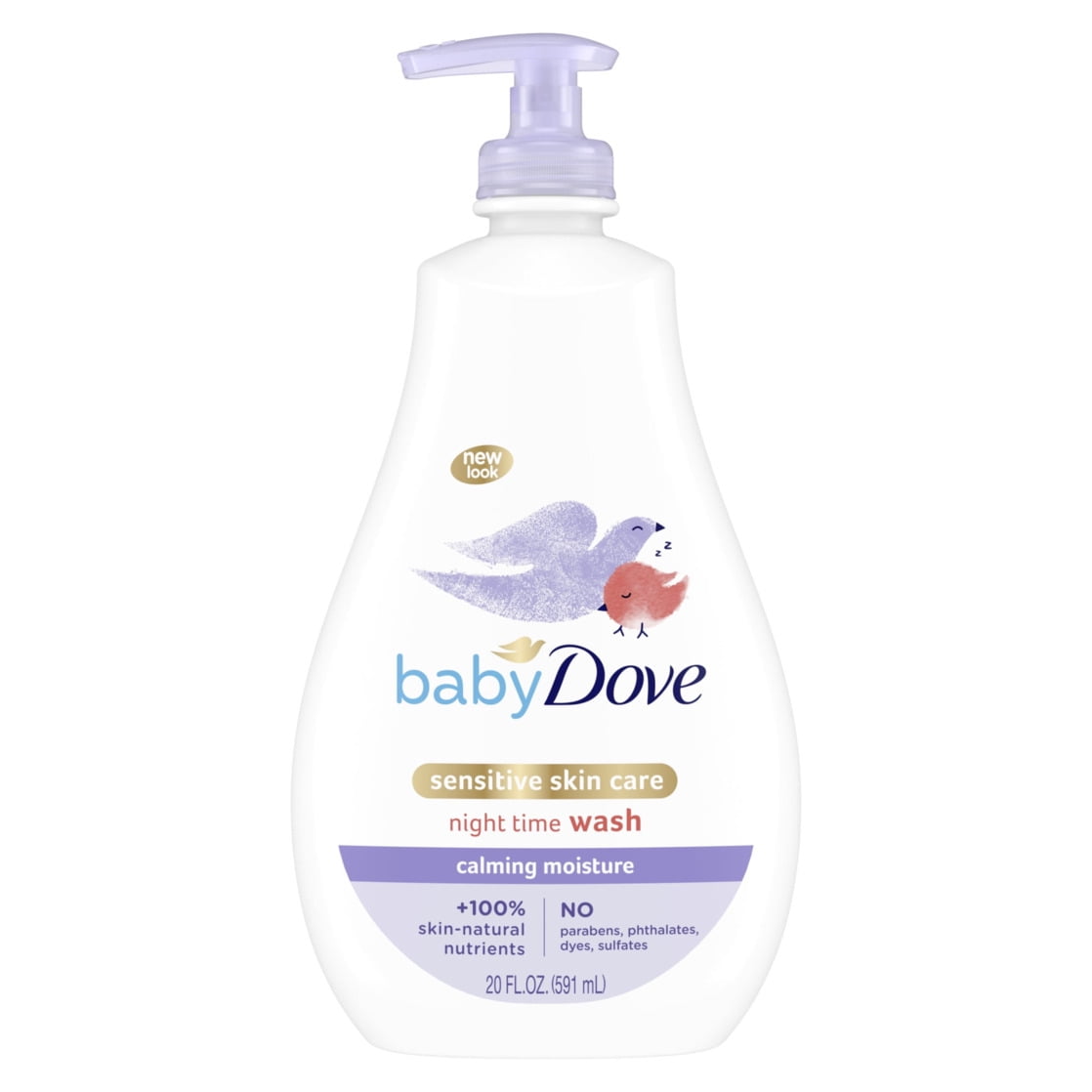 Baby Dove Sensitive Skin Care Baby Wash Calming Moisture Chamomile Scented, 20 oz