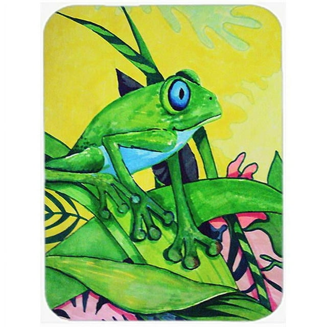 Carolines Treasures PJC1042LCB Summer Daze Frog Glass Cutting Board- Large