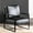 Black, variant on Blue Chair - Thick Seat and Padded Arms - Home Office Comfort / Add Sophistication