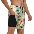 thumbnail image 3 of Gaeub Rockets Mens Swim Trunks Stretch Beach Shorts Quick Dry for Men Swim Shorts Swimwear with Pockets- Large, 3 of 9