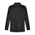 thumbnail image 4 of Long Sleeve Shirts for Women Fall Winter Button Down Collared Velvet Dressy Casual Office Work Blouse Tops, 4 of 4