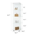 thumbnail image 4 of mteryoing Glass Display Cabinet With Lockable Doors 4 Shelves Floor Standing Storage Case For Living Room Bedroom Exhibition Hall Office, 4 of 8