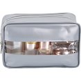 thumbnail image 1 of Bolsa de aseo transparente, bolsa de maquillaje de PVC impermeable portátil, bolsa de viaje, kit multifunción organizador de cosméticos, para viajes (gris) TUNC Sencillez, 1 of 5