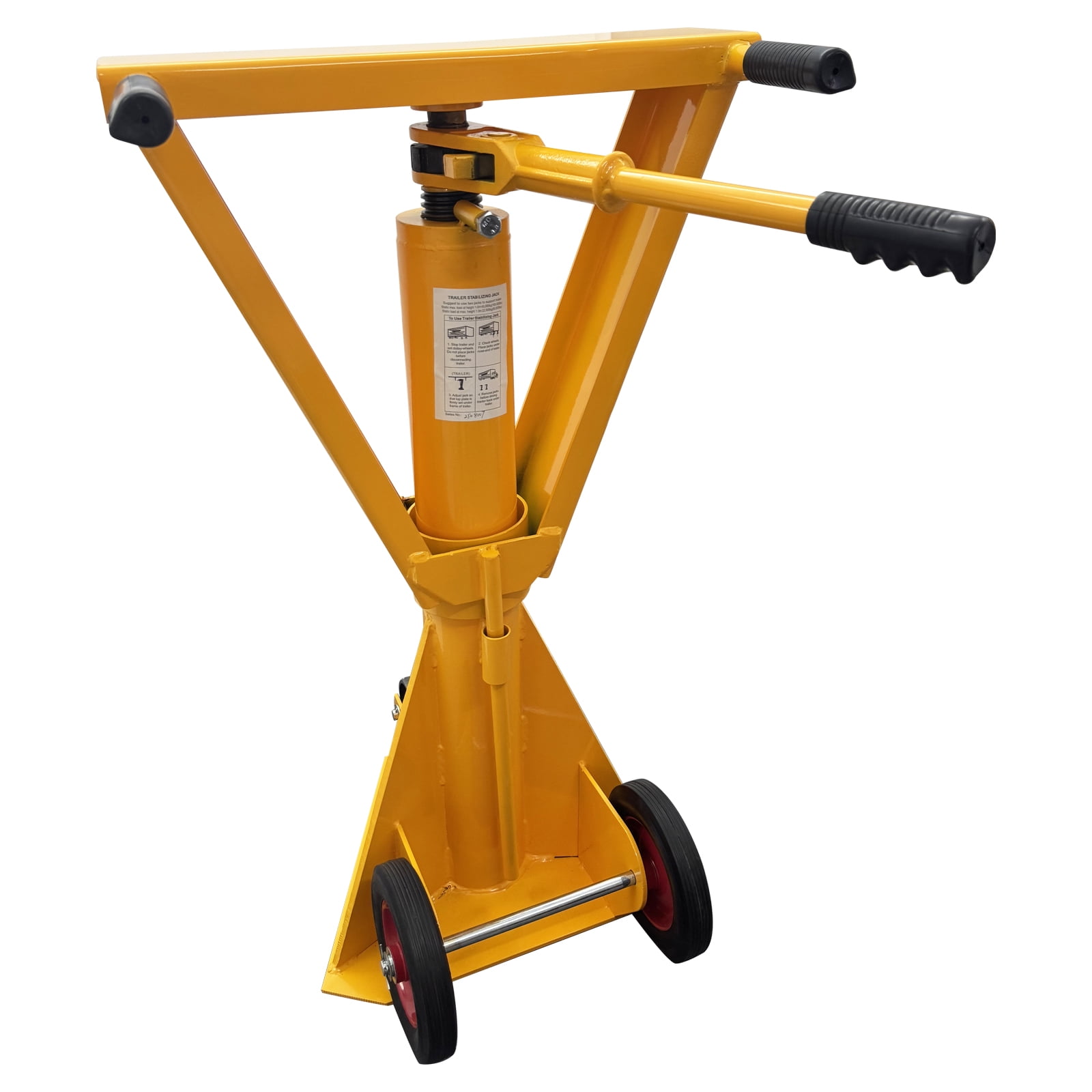 Portable Standard Duty Trailer Stabilizing Jack Stand with Wheels 50000 Lb Lifting Capacity 39.5-51inch Adjustment Height