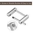 thumbnail image 4 of Uxcell 1.1 inch Rectangle Screw Ring Buckle Strap Connector Bag Loop for Purse Making, 2 Pack Silver, 4 of 5